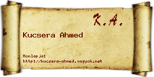 Kucsera Ahmed névjegykártya